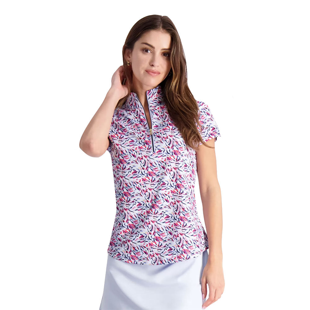 Fairway & Greene Claudia Zip Mock Sleeveless Women's Golf Polo Shirt - Moisture-Wicking & UV Protection for Summer Golfing & Outdoor Sports