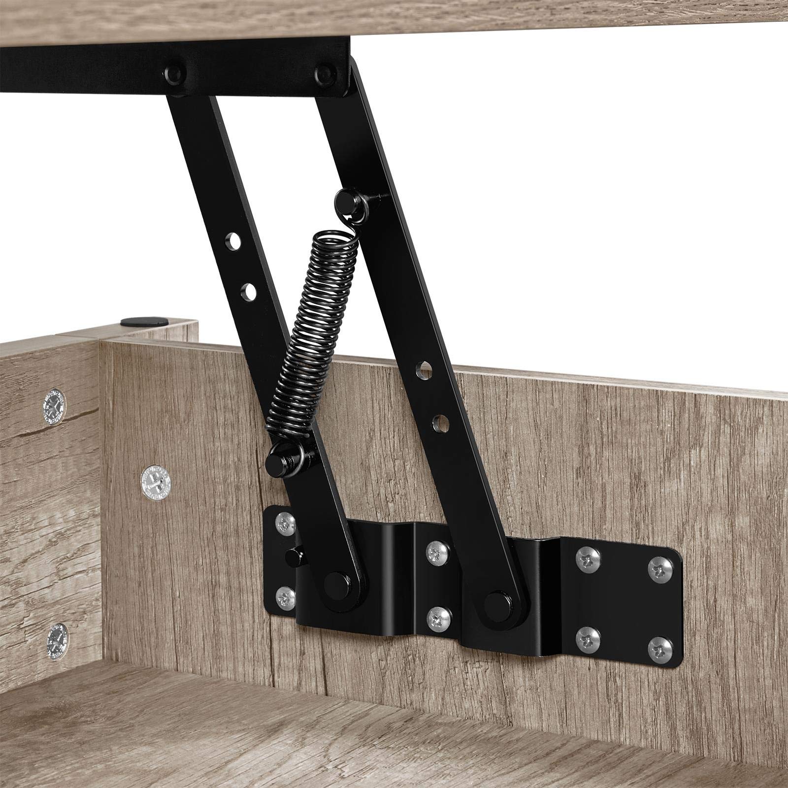 Yaheetech Lift Top Coffee Table with Hidden Storage & 2 Open Shelves - 47.5