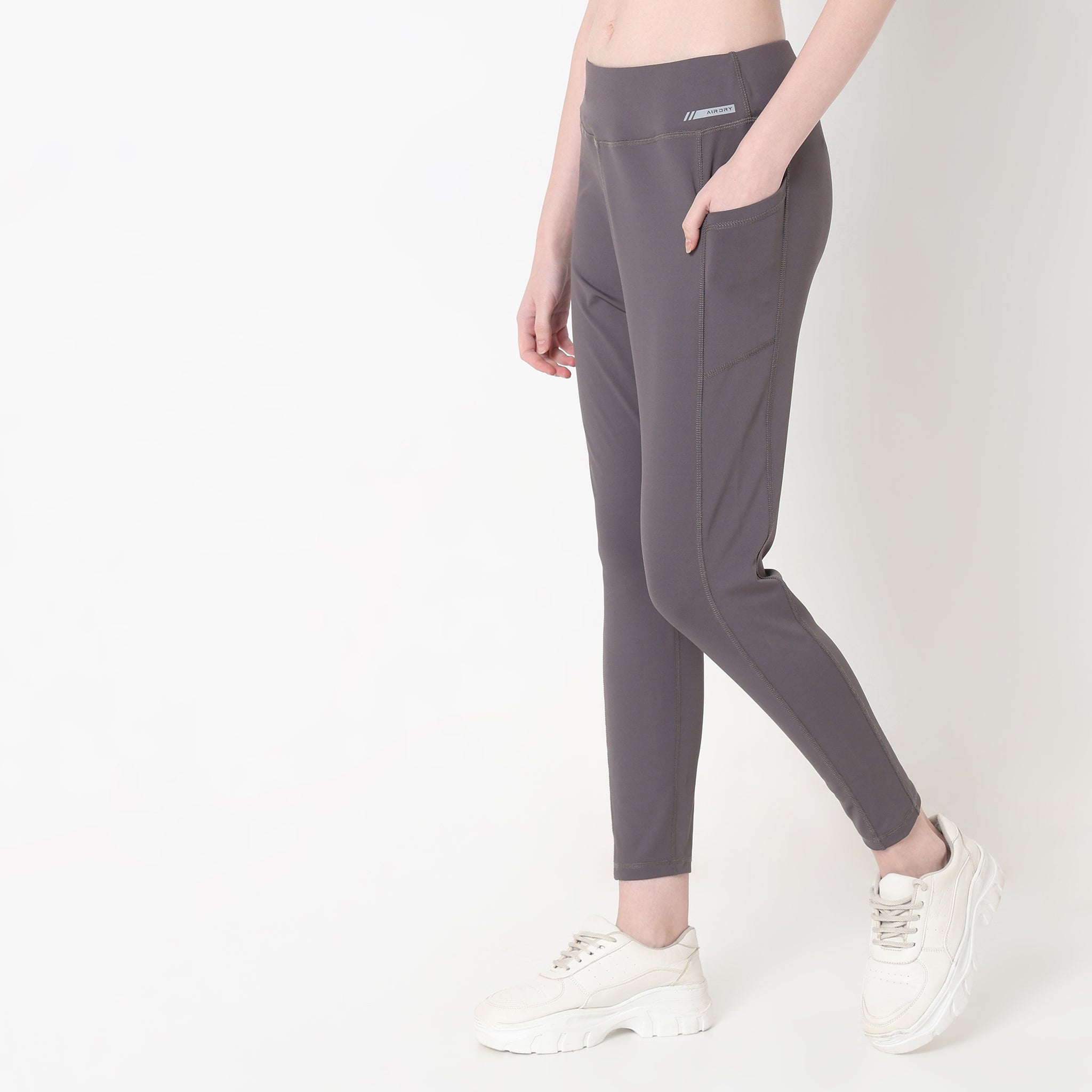 Best Air Dry Skinny Fit Solid High Rise Leggings for Women - Comfortable Workout Yoga Pants for Running, Gym & Everyday Wear