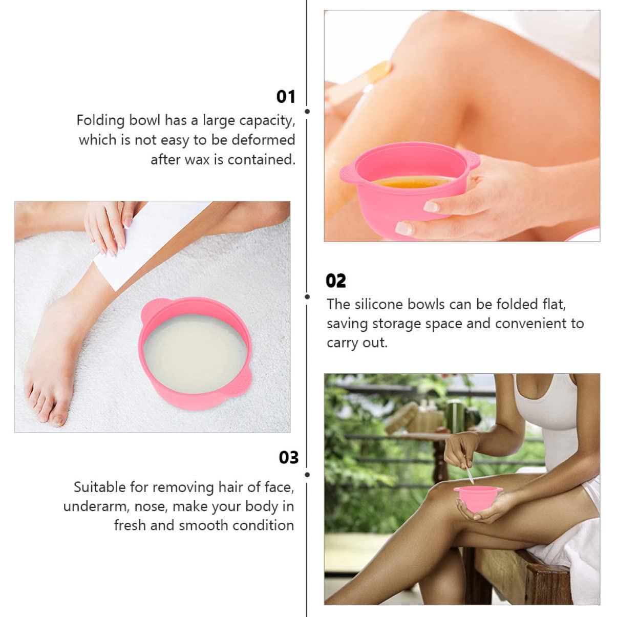 Mikinona 4-Piece Portable Wax Warmer Kit with Wax Bead Melter Bowl - Replacement Inner Pot & Waxing Accessories for Smooth Hair Removal at Home, Salon or Travel - Perfect for Eyebrows, Legs & Bikini Line - Ideal for DIY Beauty, Spa Treatments & On-the-Go Grooming - Great for Home Use, Professional Salons, Travel & Personal Care
