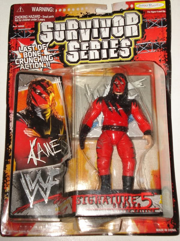 1999 WWF Jakks Pacific Signature Series 5 Silver Edition Kane Wrestling Action Figure - Collectible Toy for WWE Fans, Perfect for Display & Play
