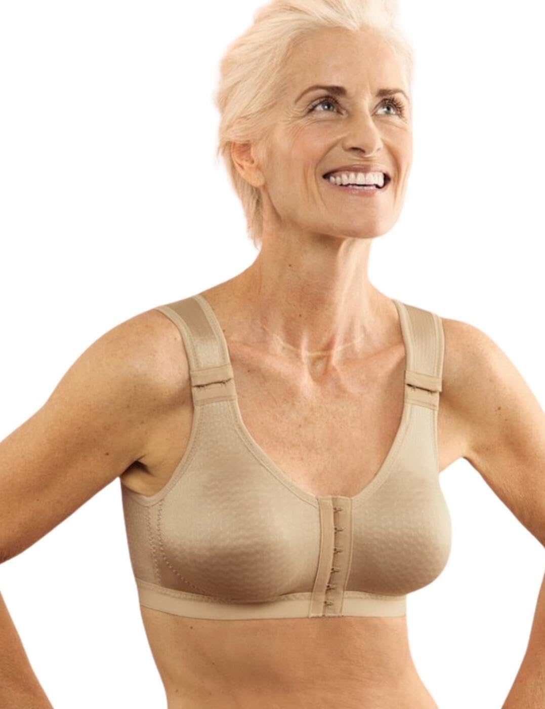 Anita Care Women's Lymph O Fit Lymph Front Closure Relief Bandage Bra - 48E Size, Skin Color | Post-Surgery & Lymphedema Support for Comfort & Recovery