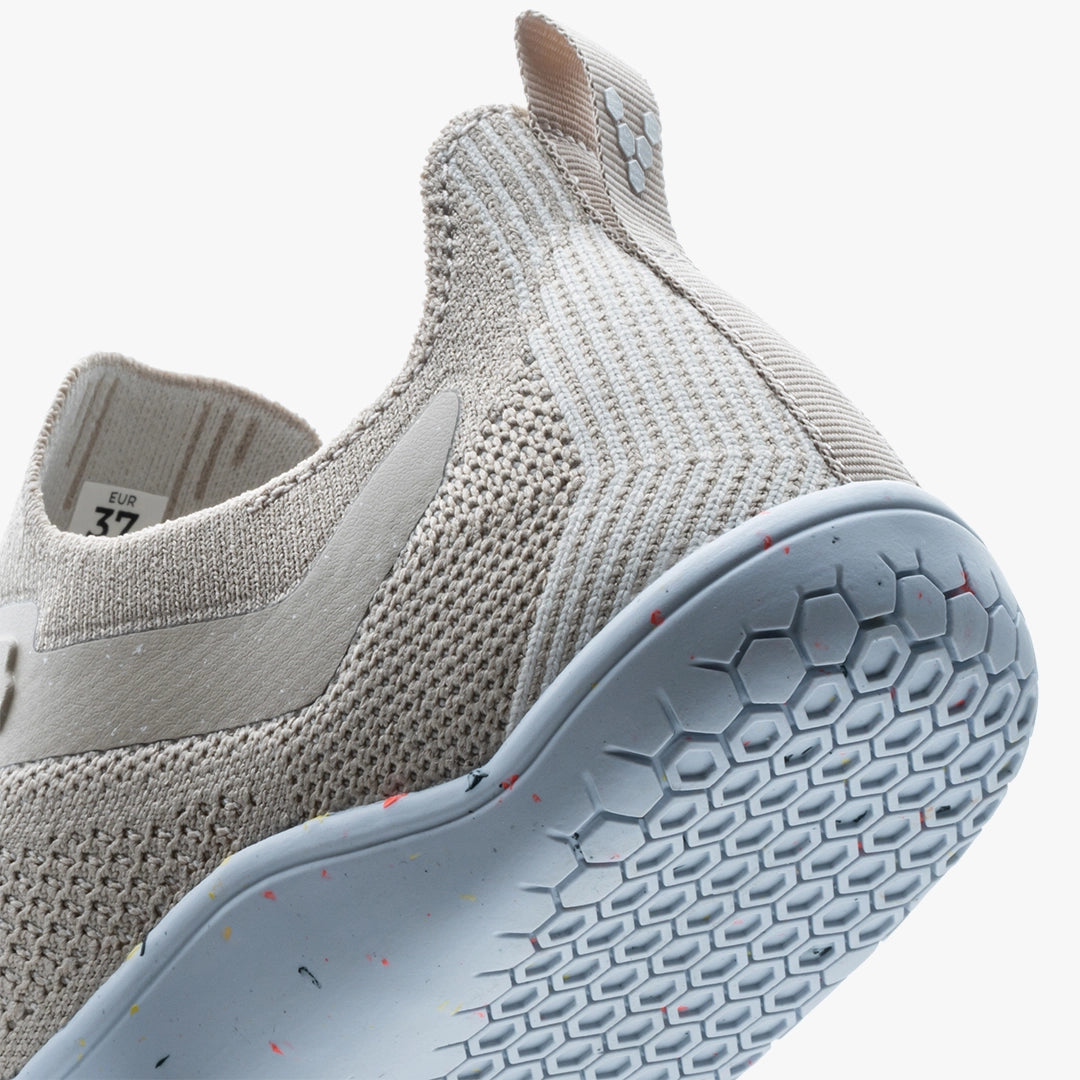 Vivobarefoot Women's Primus Lite Knit Barefoot Shoes - Feather Grey | Lightweight & Flexible for Running, Gym & Everyday Wear