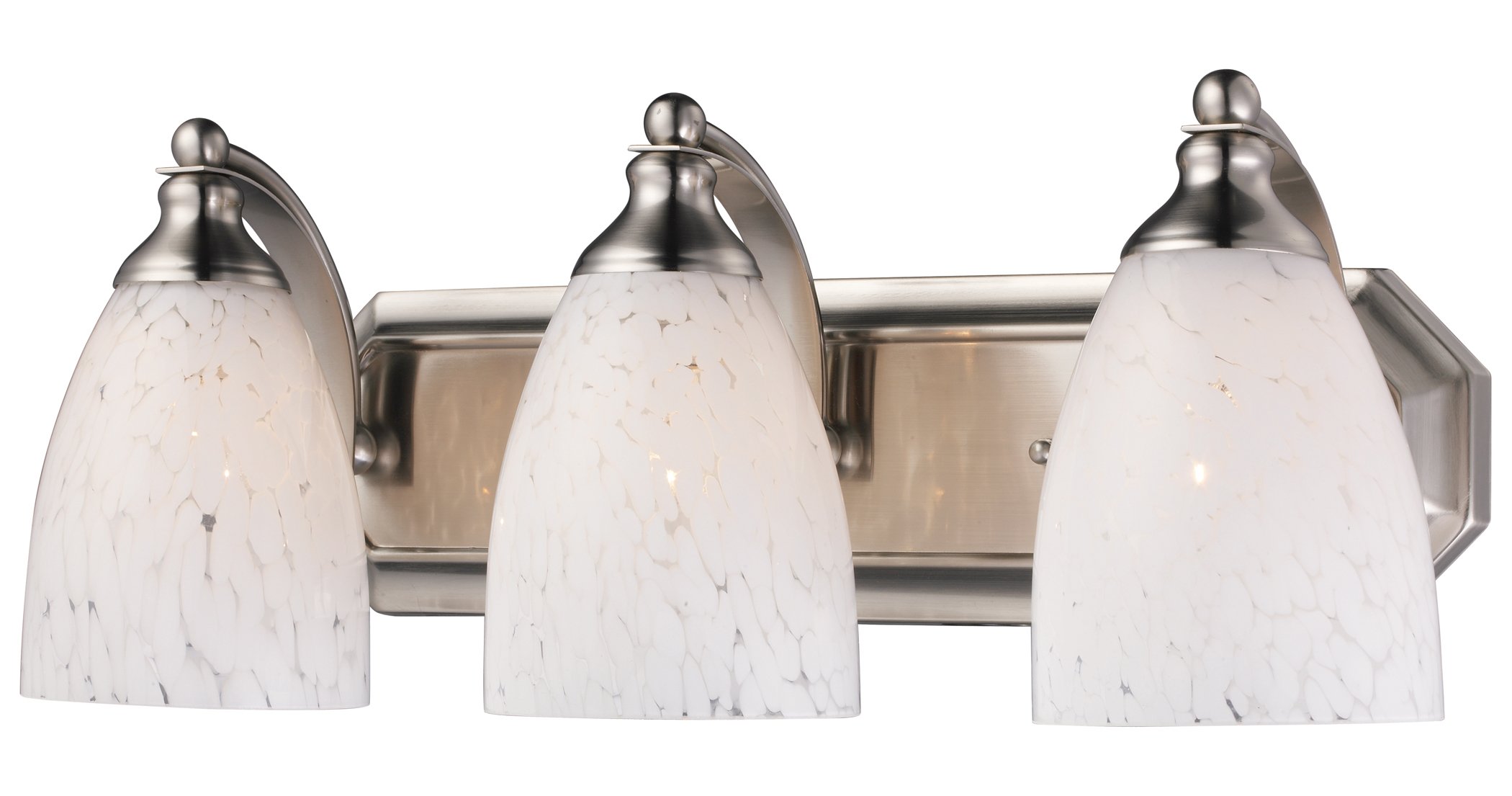Elk 570-3N-SW 3-Light Bathroom Vanity Light Fixture in Satin Nickel Finish - Perfect for Modern Bathrooms & Dressing Rooms