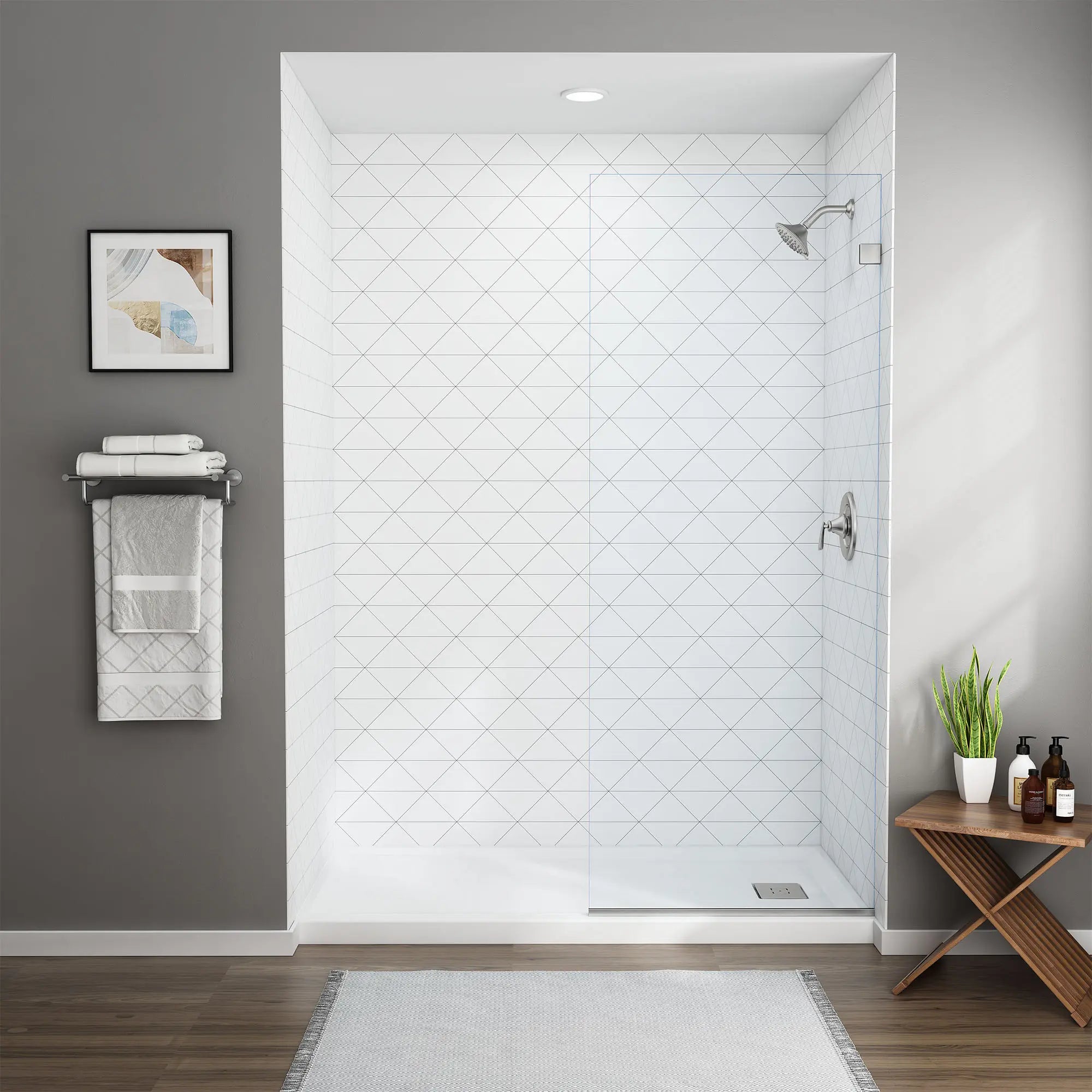 30 x 76 Inch Frameless Shower Screen - Clear Tempered Glass Bathroom Enclosure for Modern Walk-In Showers, Spa-Like Bathroom Upgrade, Waterproof & Easy to Clean