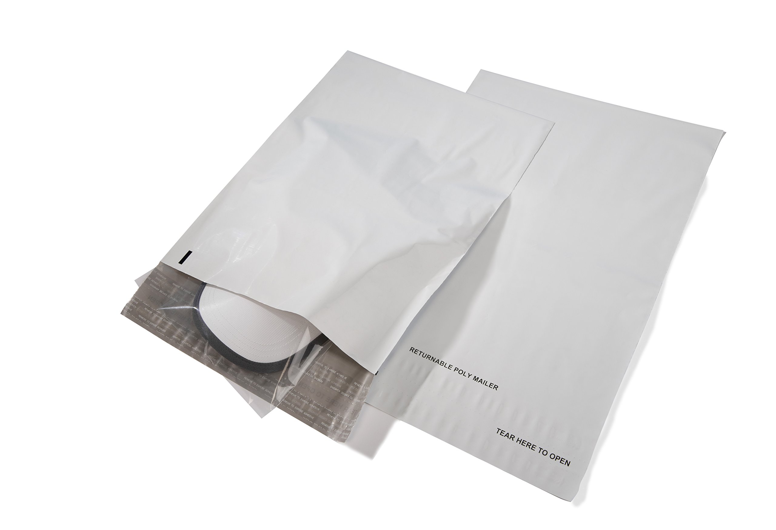 Eco-Friendly Returnable Poly Mailers 12x15.5 Inches - White (500/Case) | Reusable Shipping Envelopes for Ecommerce, Amazon FBA & Small Business Packaging