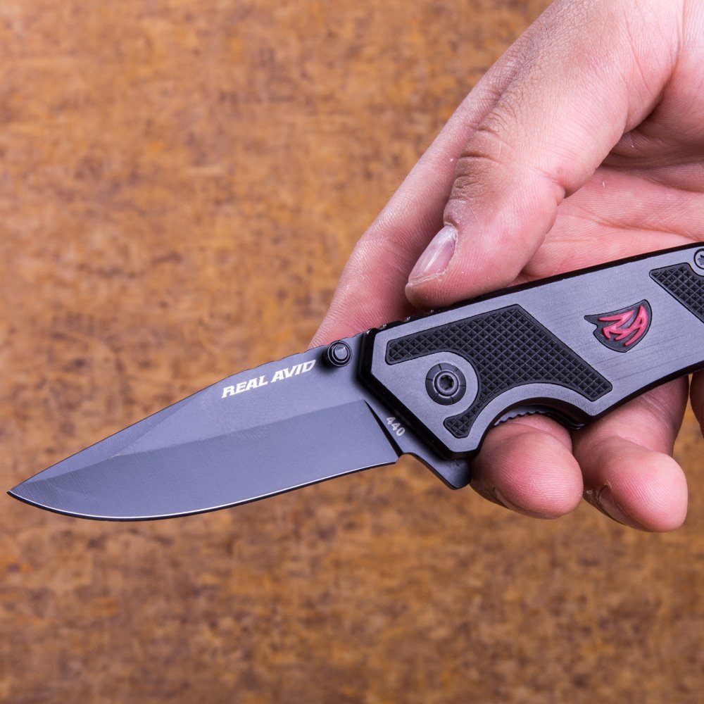 Real Avid COR-EDC Folding Knife - Premium Tactical Pocket Knife with Durable Stainless Steel Blade - Perfect for Camping, Hiking & Everyday Carry (EDC)