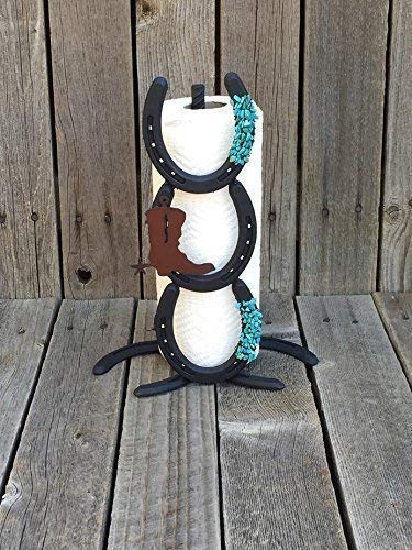 Stainless Steel Horseshoe Paper Towel Holder - Rustproof Kitchen Towel Rack for Farmhouse, Western, or Ranch Style Decor - Perfect for Kitchen, Bathroom, or RV Use