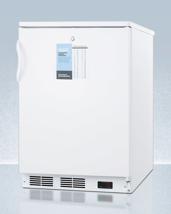 Accucold 24-Inch Wide All Refrigerator with Probe Hole FF7LWPRO - Perfect for Restaurants, Labs, and Medical Facilities