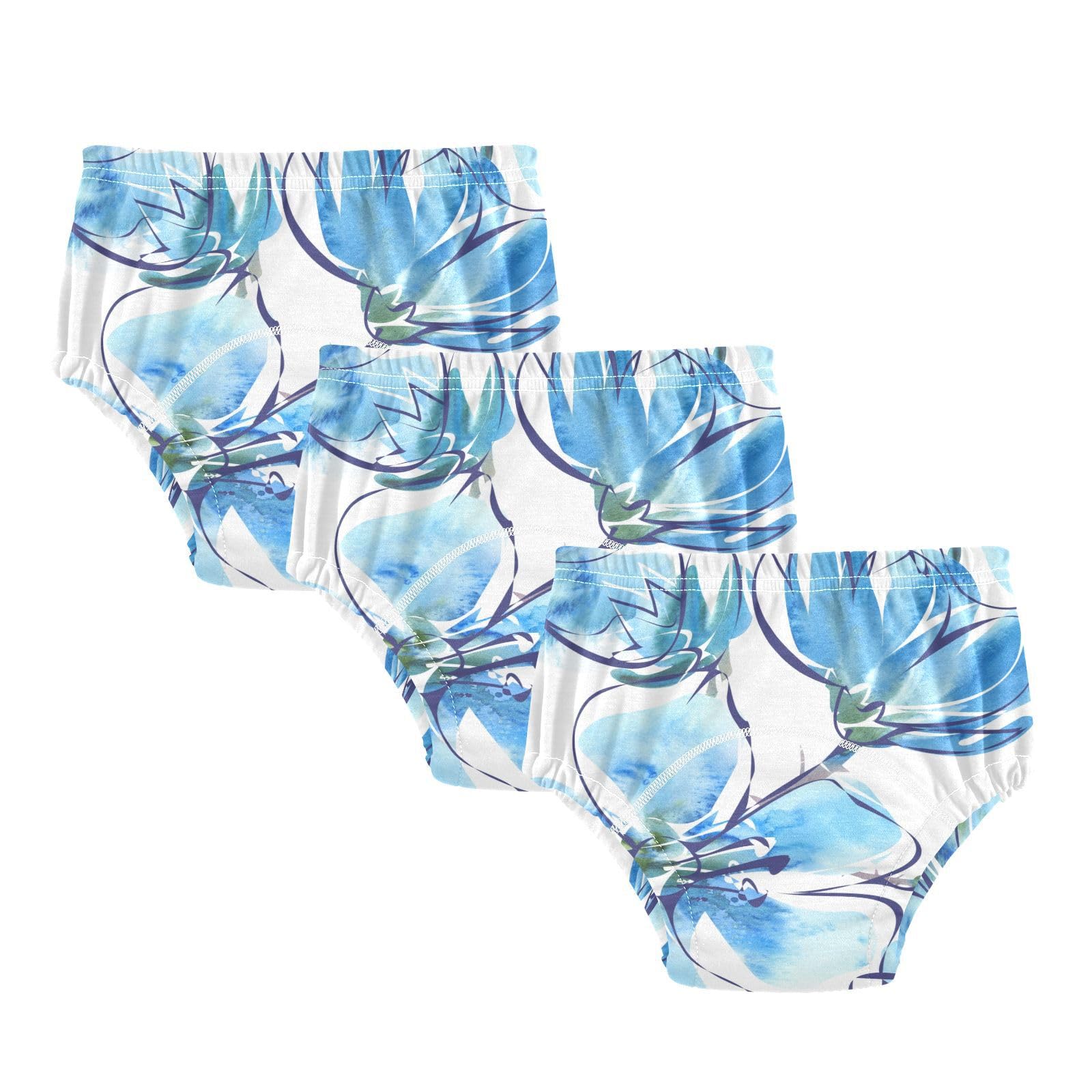 Waterproof Overnight Training Underwear for Toddler Girls & Boys - Soft Floral Pattern Leakproof Sleepwear for Potty Training | Comfortable Bedtime & Daytime Use