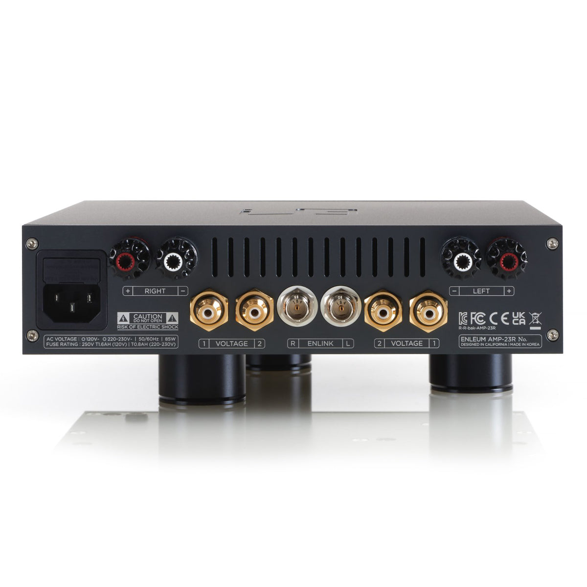 Enleum AMP-23R High-Performance Desktop Headphone & Speaker Amplifier - Open Box - Perfect for Audiophiles & Home Studio Use