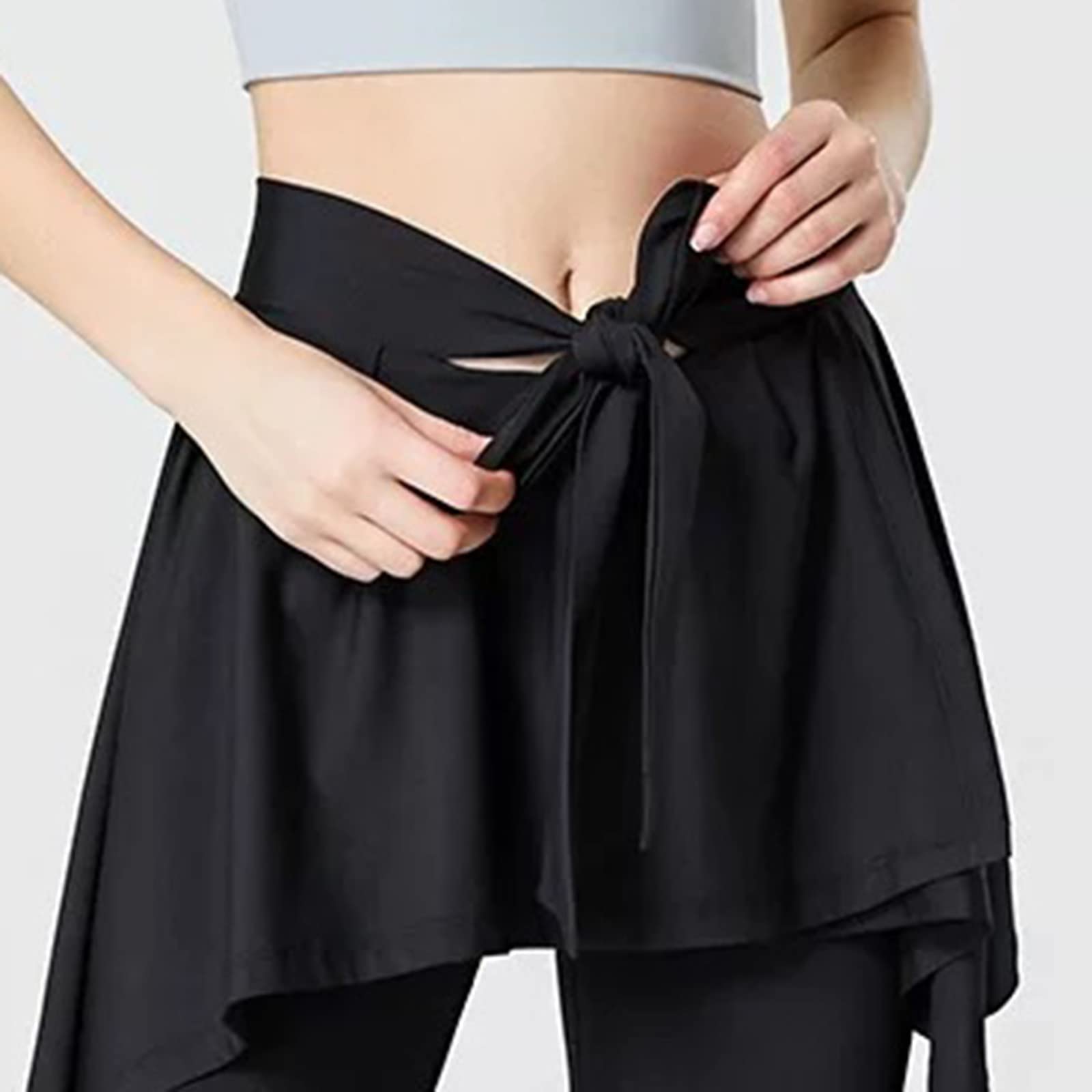 Plus Size 2-in-1 Skirted Leggings - High Waisted Yoga Pants for Workout & Running