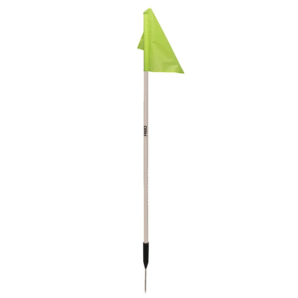 Sideline Pole with Nylon Flag - Durable Football Soccer Referee Boundary Marker for Sports Games & Practice Fields