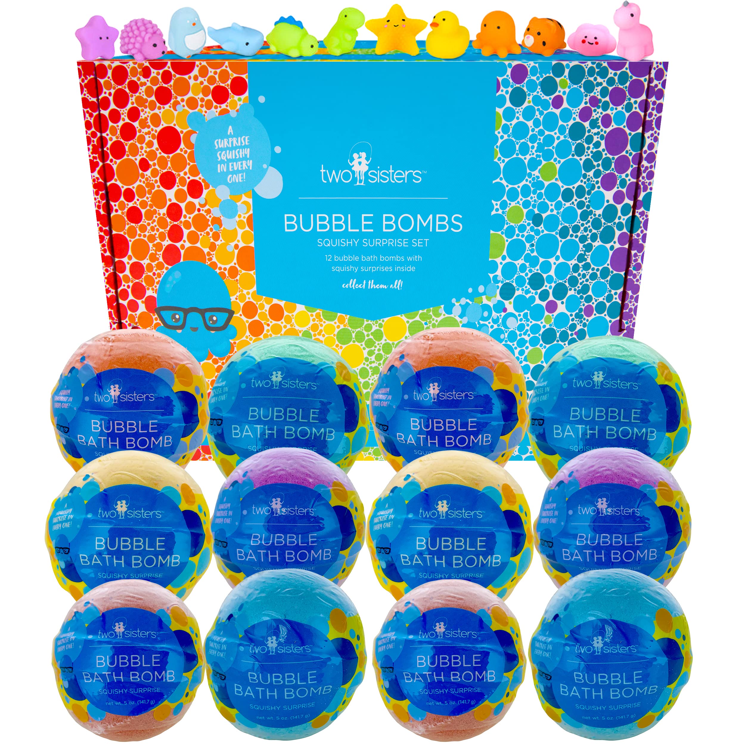 12 Pack Kids Bath Bombs with Hidden Surprise Toys Inside - Gentle, Safe & USA Made - Fun Birthday Gift for Boys & Girls - Perfect for Relaxing Bath Time & Sensory Play