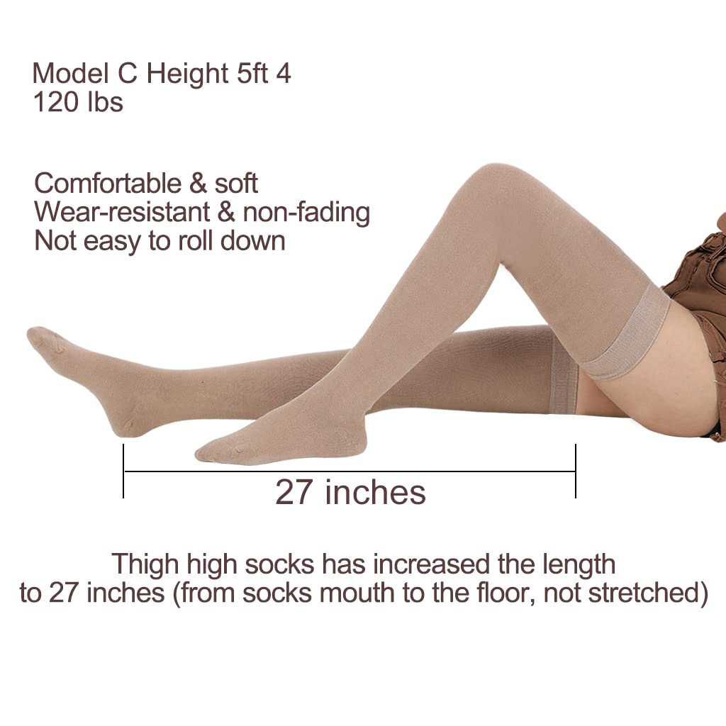EZFS PLUS Women's Thigh High Socks - Extra Long Over The Knee Cotton Stockings, Thick & Warm Boot Socks for Girls - Perfect for Winter, Cosplay, and Fashion Outfits