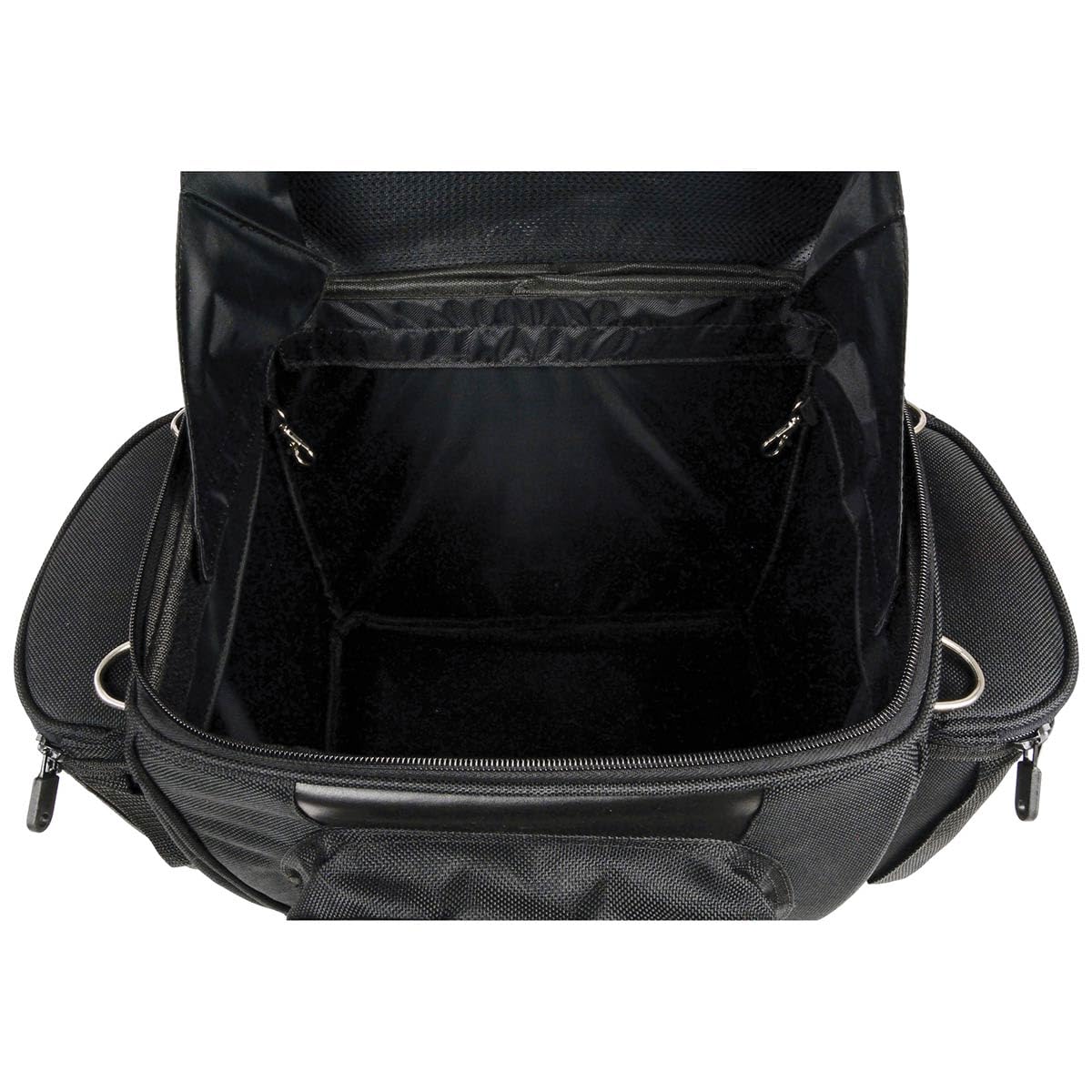 Milwaukee Leather SH682 Black Medium Motorcycle Sissy Bar Travel Bag - Waterproof Textile Luggage for Harley, Cruiser & Touring Bikes - Perfect for Road Trips & Daily Commuting