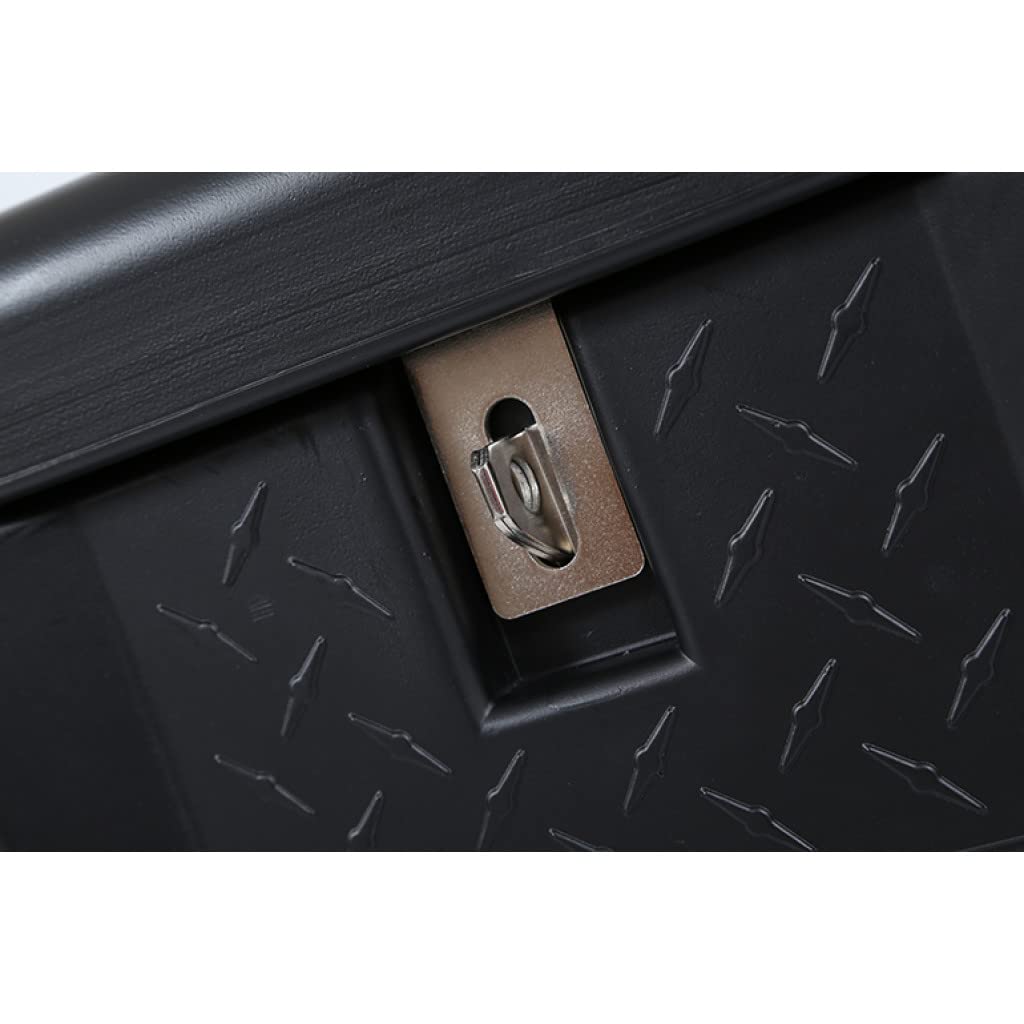 Dee-Zee Heavy Duty Plastic Trailer Tool Box - Large Triangle Design in Black | Perfect for Truck, Trailer & RV Storage & Organization