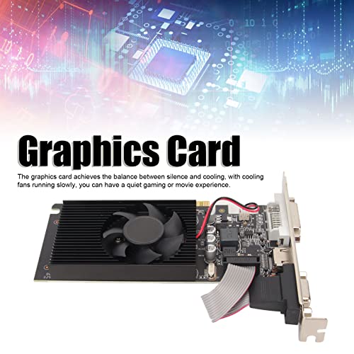 Jectse GT610 2GB 64bit GDDR3 PCIe 1.1 x16 Gaming Graphics Card with HDMI for Desktop PC - Perfect for Esports, Video Editing & 4K Multimedia