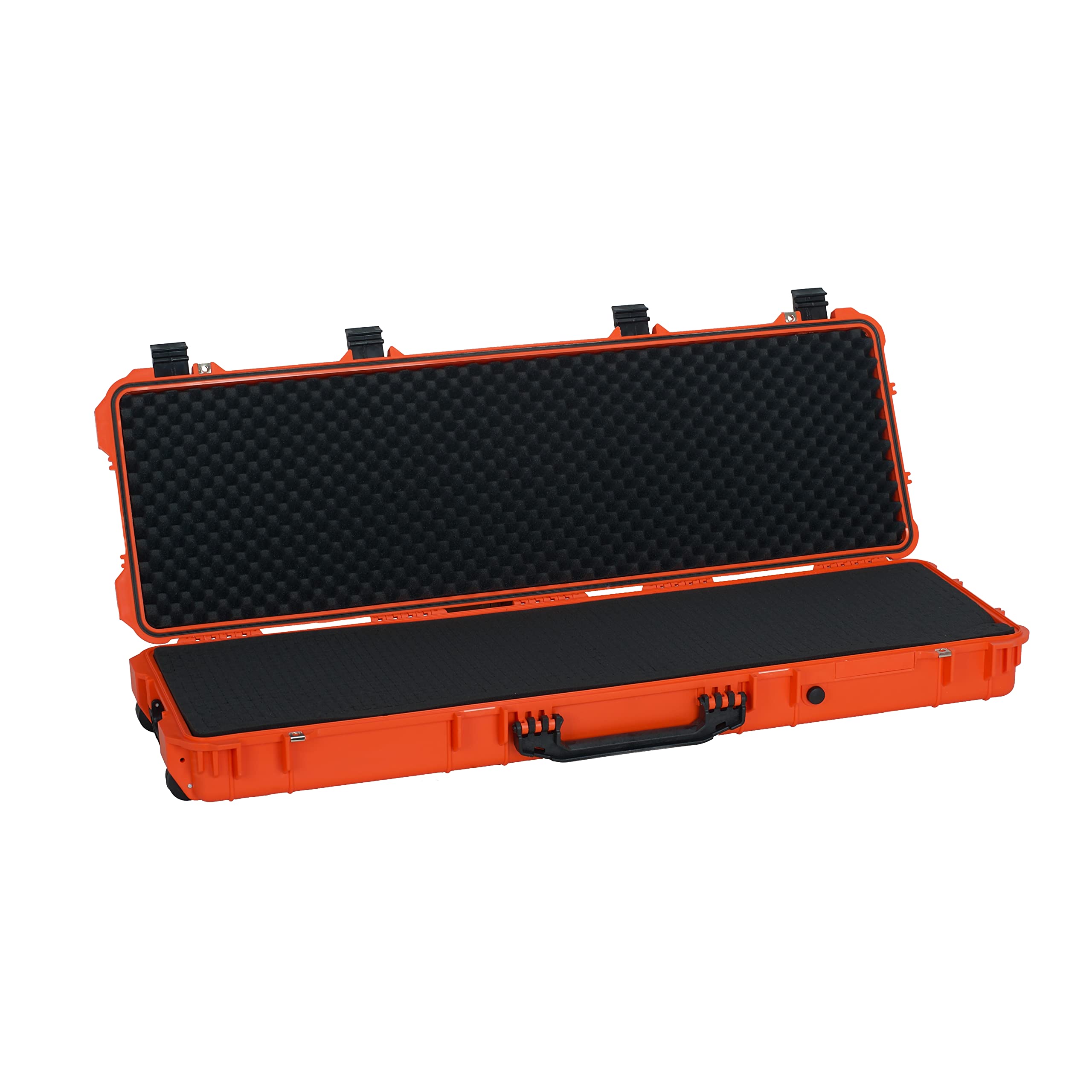 MEIJIA Waterproof Rolling Rifle Case with Wheels & Foam - for Guns, Shotguns, Airsoft - Outdoor & Range Use