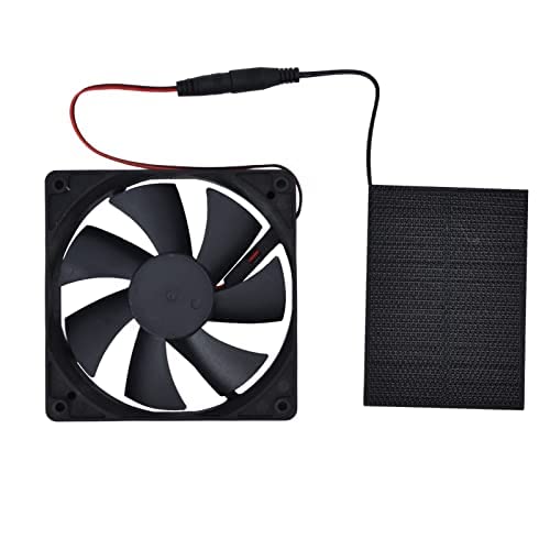 Omabeta 3W Solar Powered Exhaust Fan Kit - Professional Ventilation System for Chicken Coops, Greenhouses, Sheds & Pet Houses | Energy Efficient Solar Panel Fan for Home, Farm & Outdoor Use