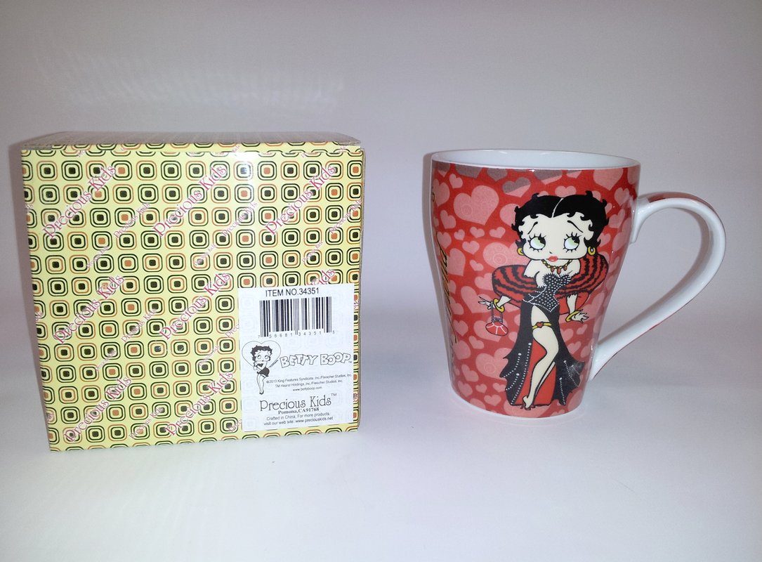 Betty Bopp 12oz Ceramic Coffee Mug with Gift Box - Collectible Cartoon Character Tea Cup for Office, Home & Gifts - Perfect for Coffee, Tea & Hot Chocolate Lovers