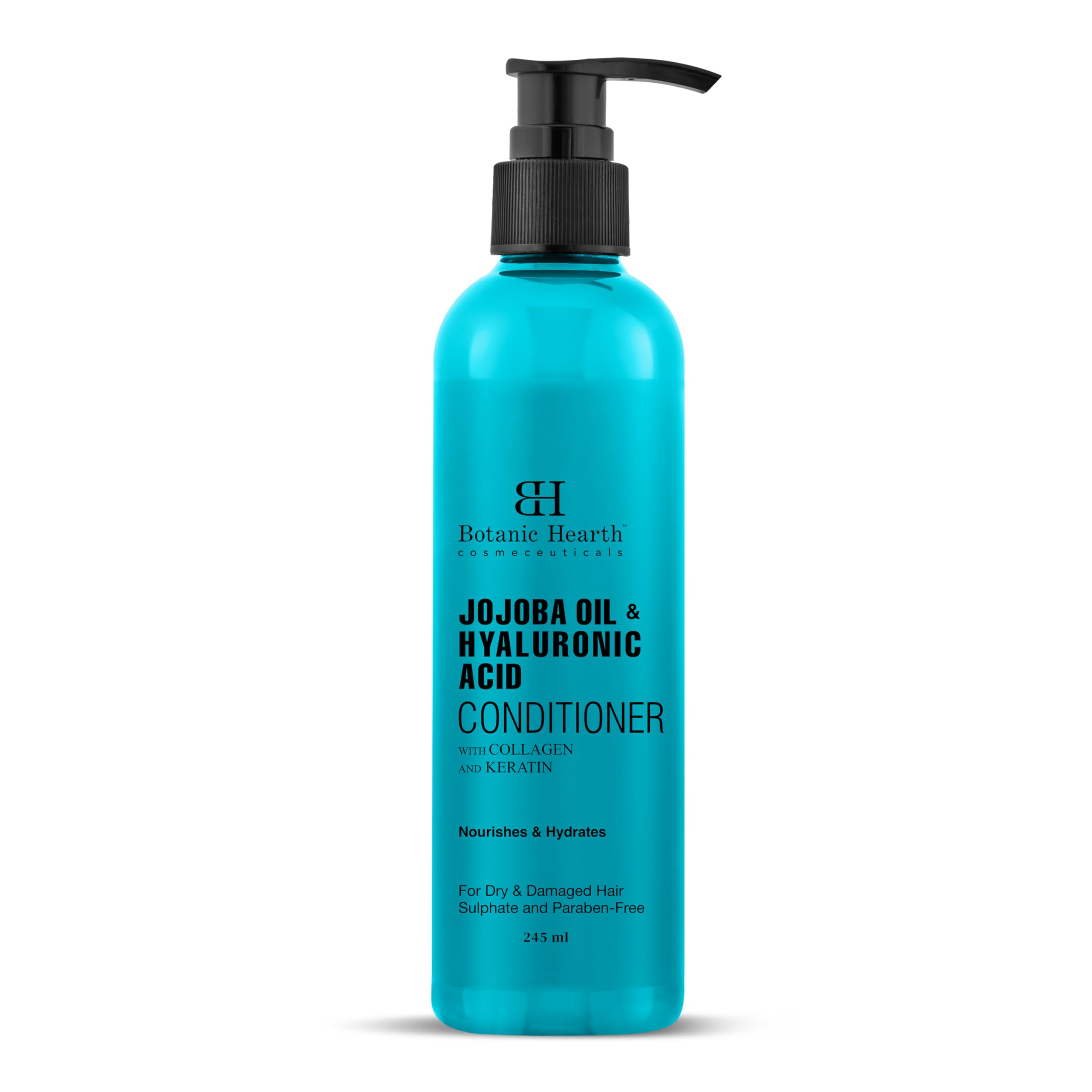 Botanic Hearth Jojoba & Hyaluronic Acid Hair Conditioner with Keratin & Collagen - Hydrating & Shine Enhancing Treatment for Dry, Damaged Hair - Sulfate & Paraben Free (8.3oz, 1 Count) - Perfect for Daily Use & Post-Color Care