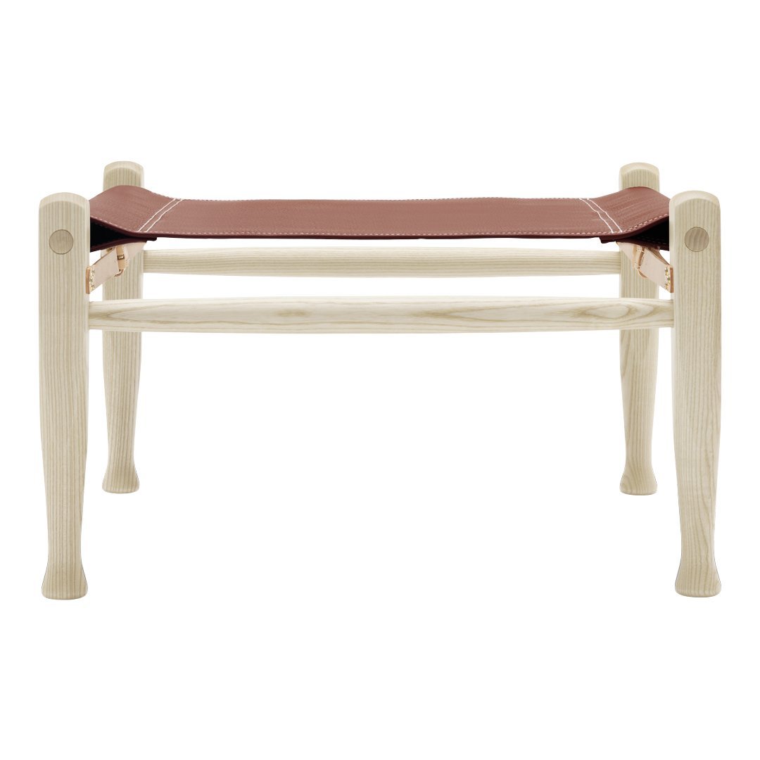 Kaare Klint Safari Chair Footrest - Premium Leather Ottoman for Safari & Lounge Chairs - Perfect for Living Room, Study & Outdoor Relaxation