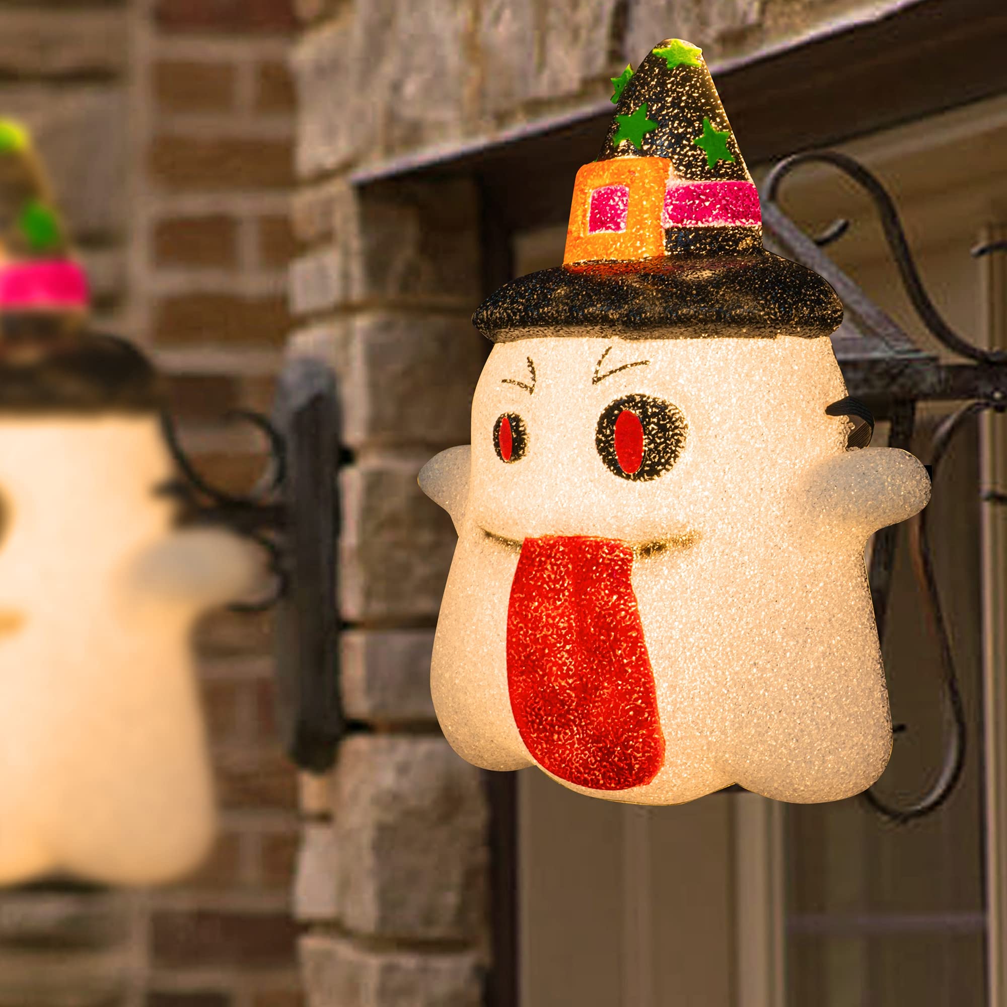 Hourleey Halloween Ghost Porch Light Covers 2 Pack - 9