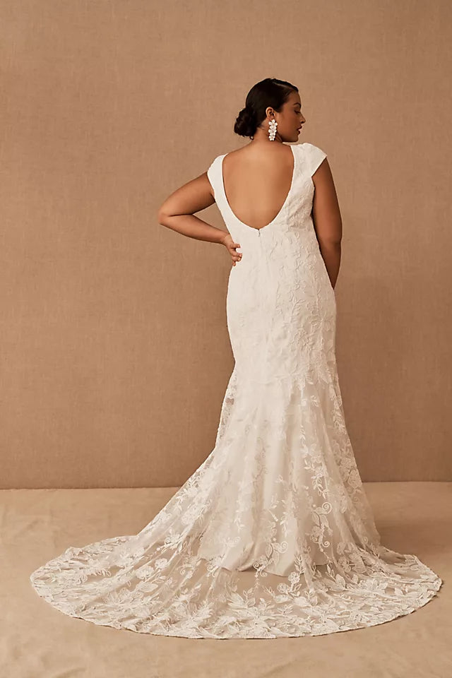 BHLDN Jenny Yoo Tierney Wedding Gown - Elegant A-Line Bridal Dress for Formal Ceremonies & Evening Receptions