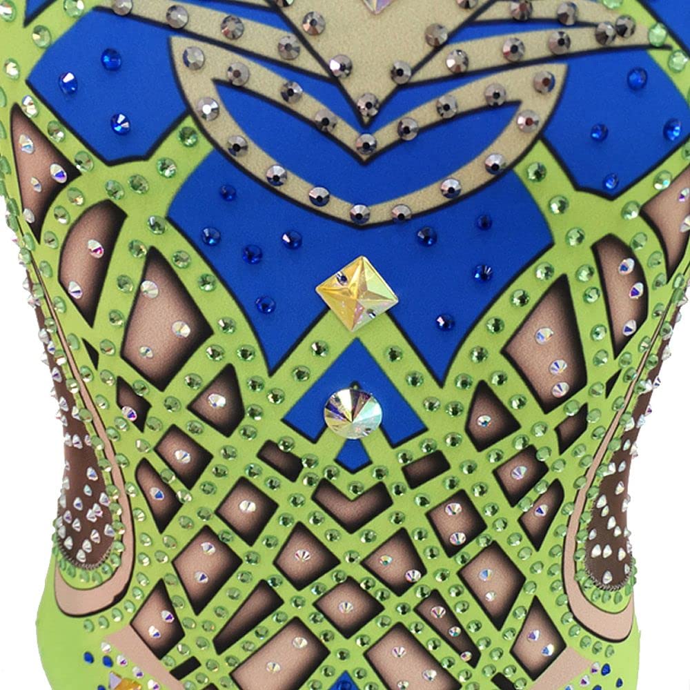LIUHUO Handmade Synchronized Swimming Suits for Girls - Professional Training & Competition Leotards - Perfect for Swim Meets, Water Ballet, and Aquatic Performances