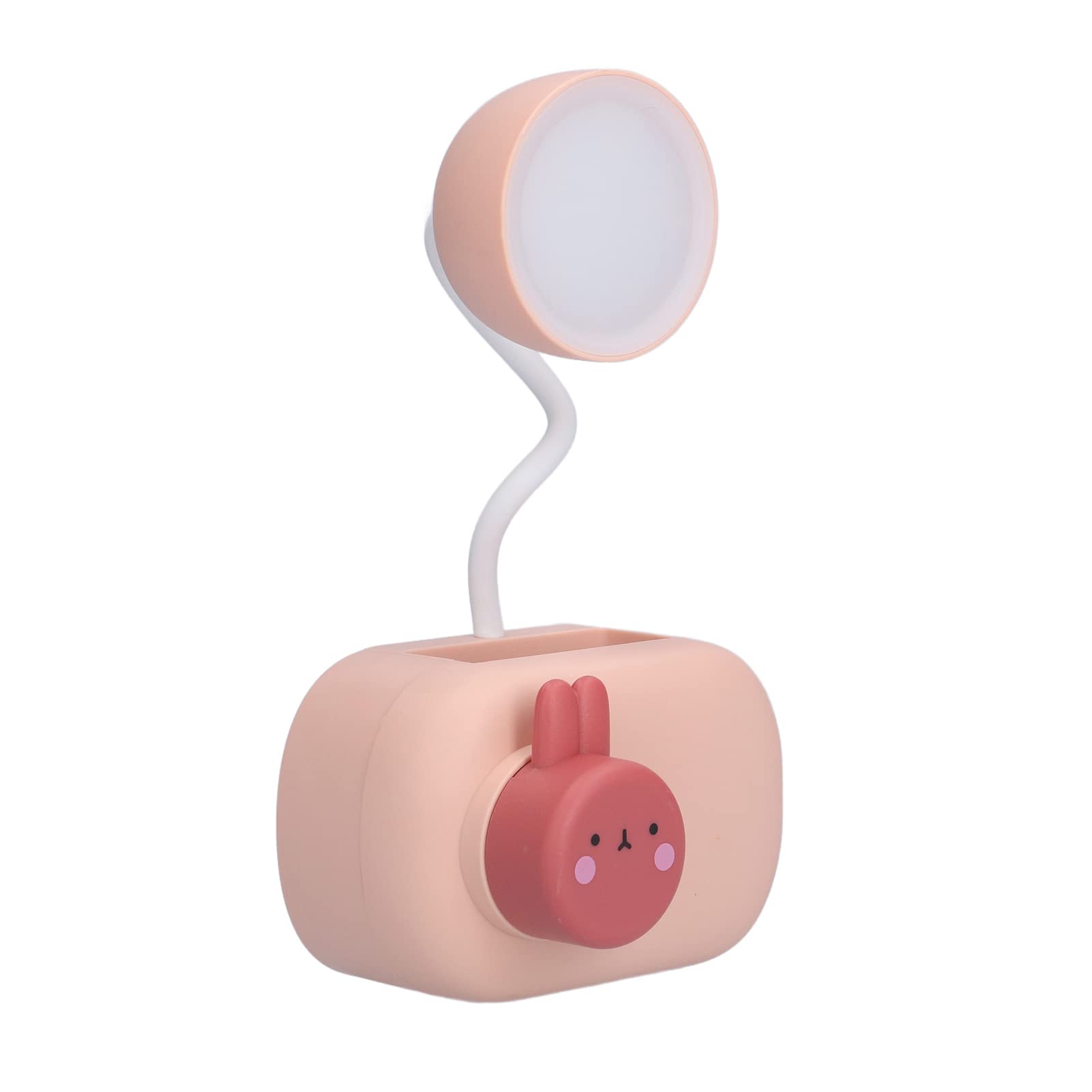 Adorable Cartoon Bunny LED Desk Lamp for Kids - Foldable, Portable, Long Battery Life - Perfect for Study Room, Bedroom & Office (Pink) | Ideal Night Light for Reading, Homework & Decor