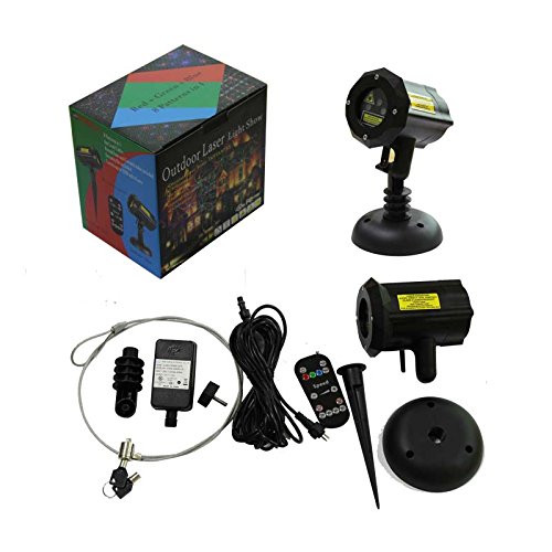 LedMall Motion 8-in-1 RGB Outdoor Christmas Laser Light Projector with Remote Control & Security Lock - Perfect for Holiday Decorations, Yard Lighting, and Home Security
