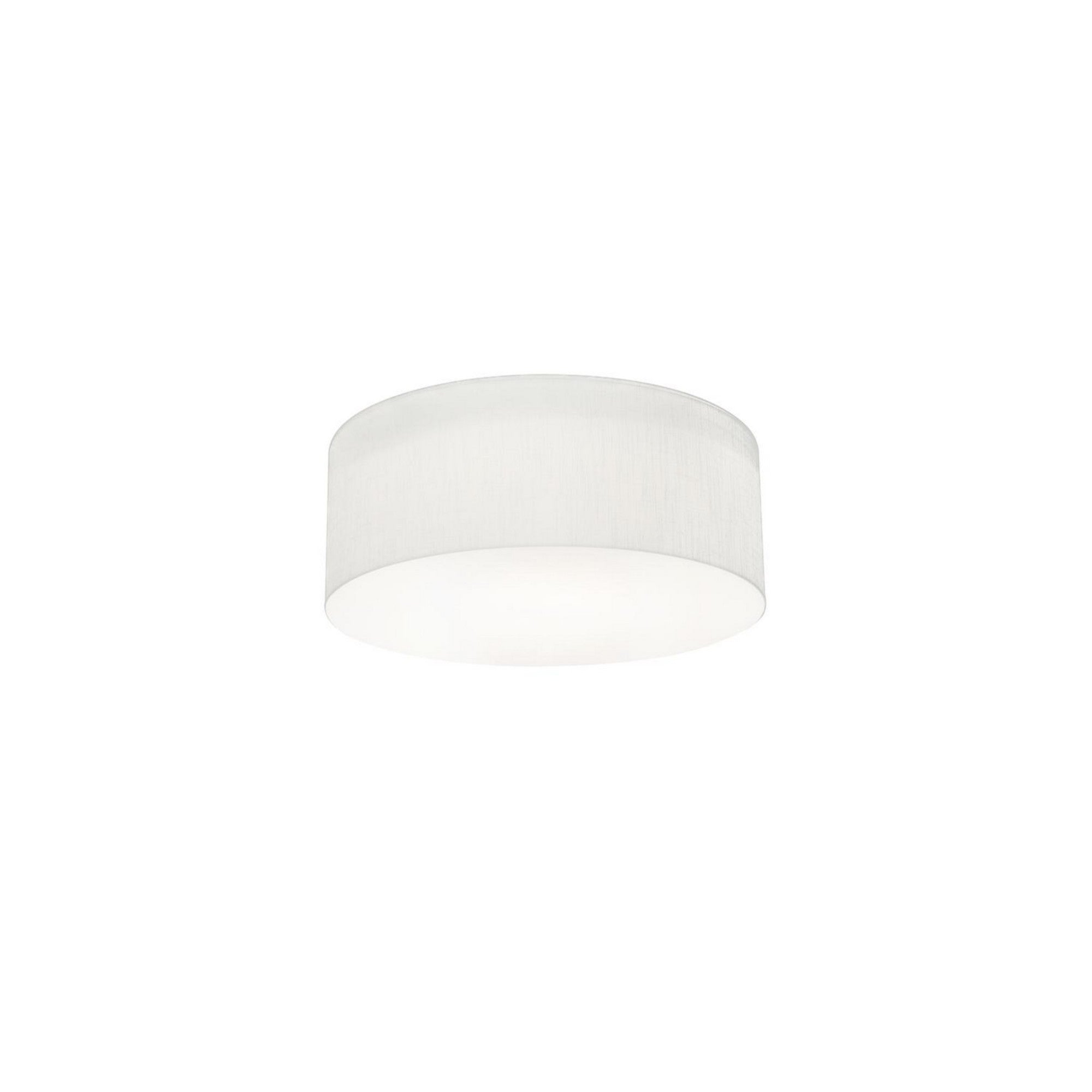 Anton 12-Inch 2-Light Flush Mount Ceiling Light Fixture, Linen White Finish - Perfect for Bedroom, Hallway, and Closet Lighting