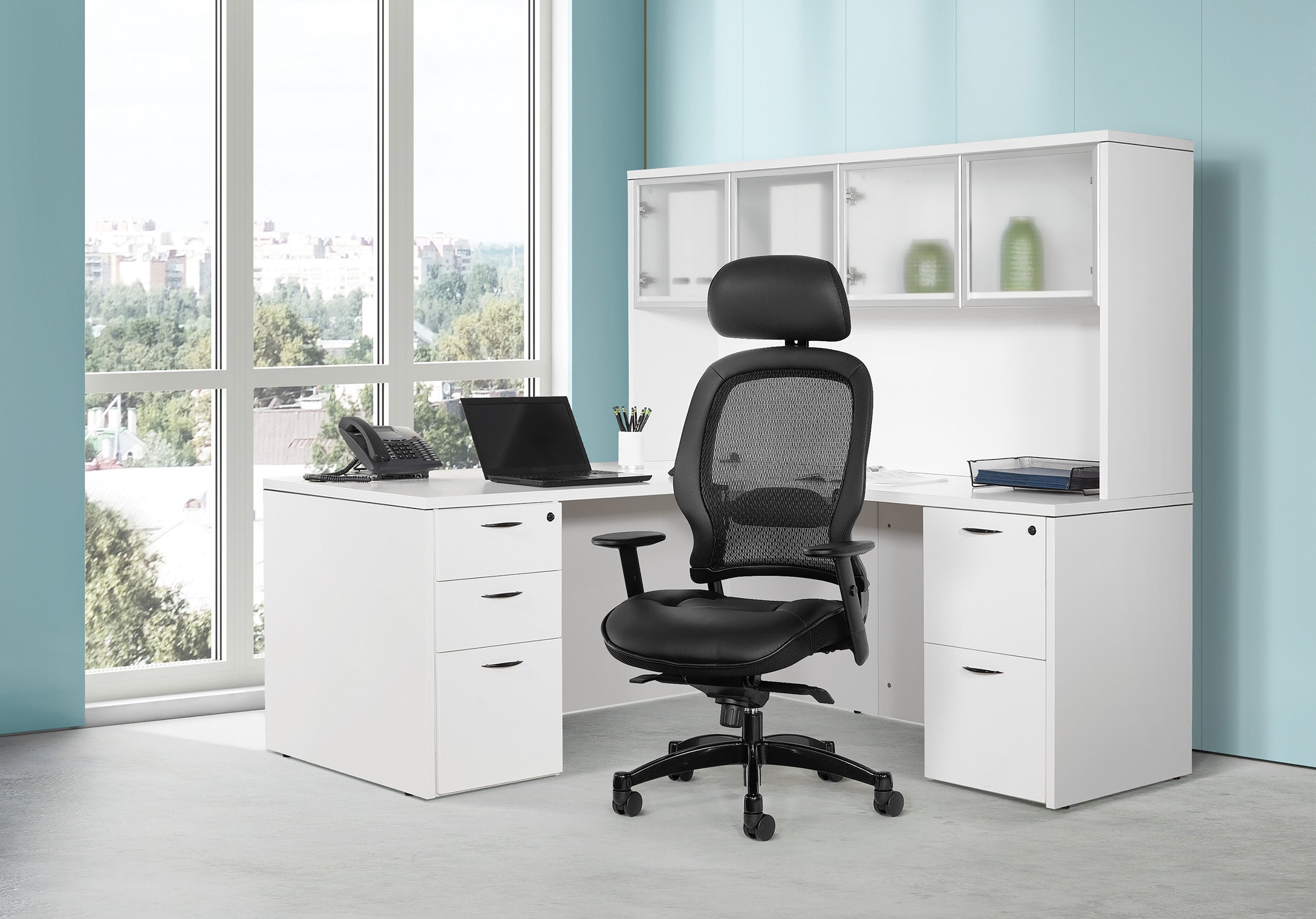 Space Seating Deluxe Matrex Back Mesh Office Chair with Lumbar Support - Ergonomic Computer Desk Chair for Home & Office Workspaces [25004]