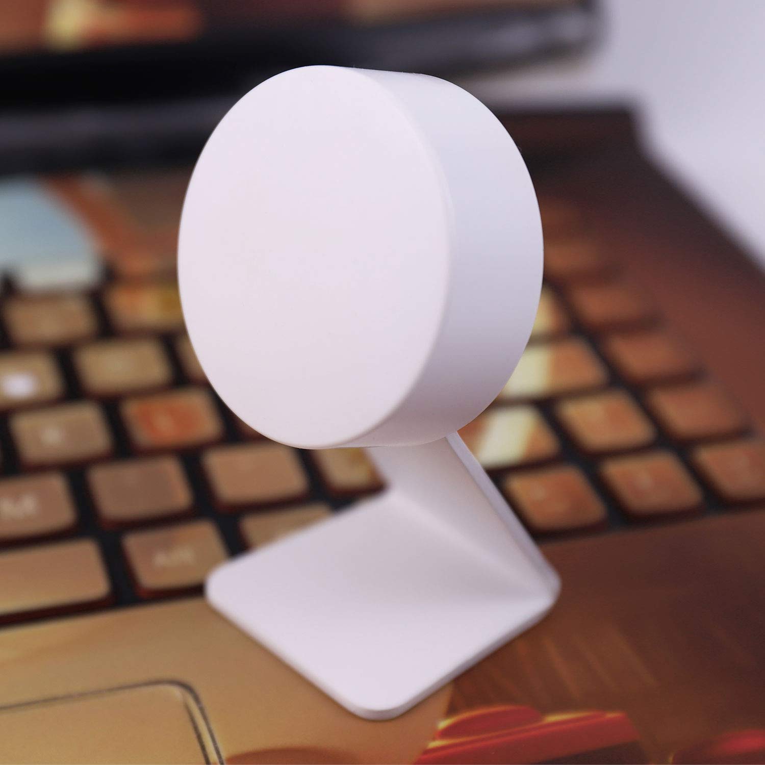 POPMAS Metal Tablet Stand Holder for Nest Temperature Sensor - White (Stand Only) | Perfect for Home, Office & Kitchen Countertop Organization