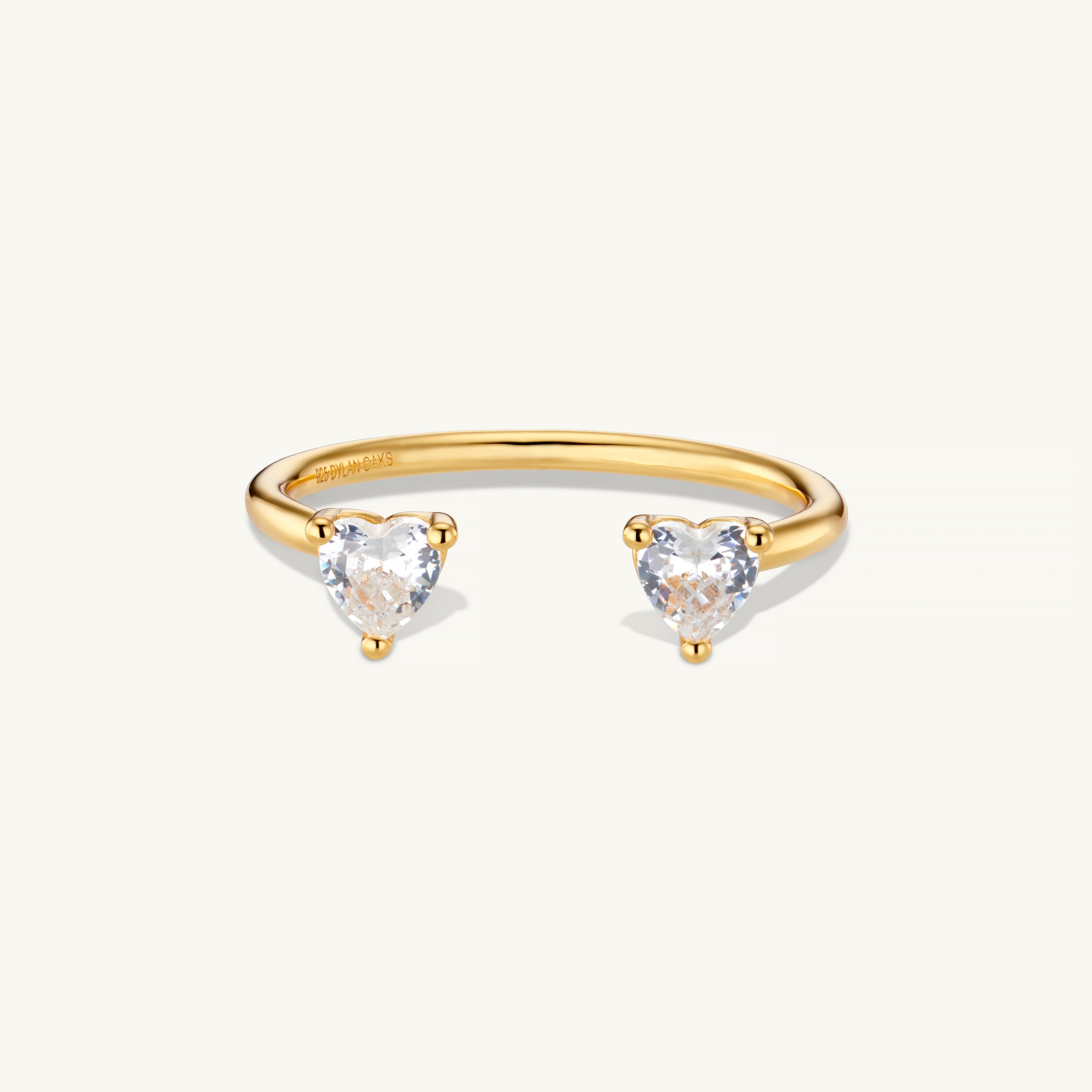 Mon Amour 14K Gold Ring for Women - Elegant & Dainty Jewelry Gift for Anniversary, Valentine's Day & Special Occasions