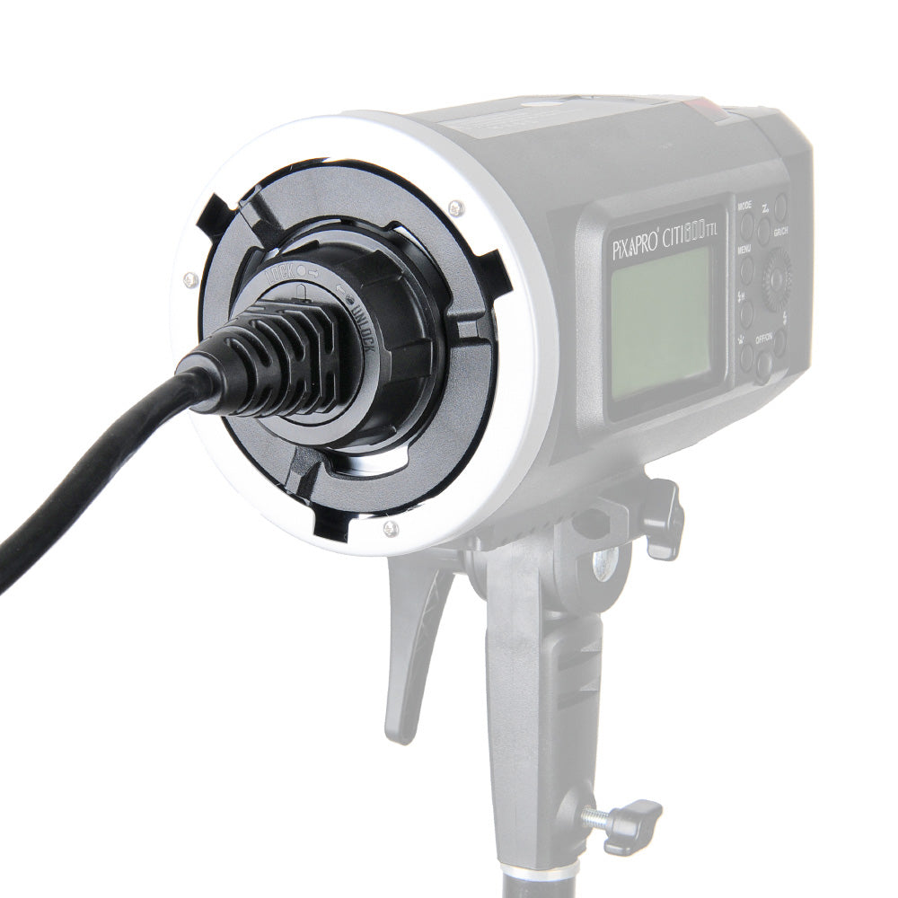 Godox AD CS S Type Mount Locking Ring for CITI600 Remote Head - Secure Flash Attachment for Studio & Outdoor Photography