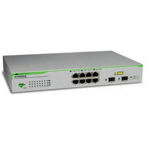 Allied Telesis 8-Port Gigabit WebSmart Switch with 2 Combo SFP Ports - Ideal for Small Business Networks & Home Office Connectivity