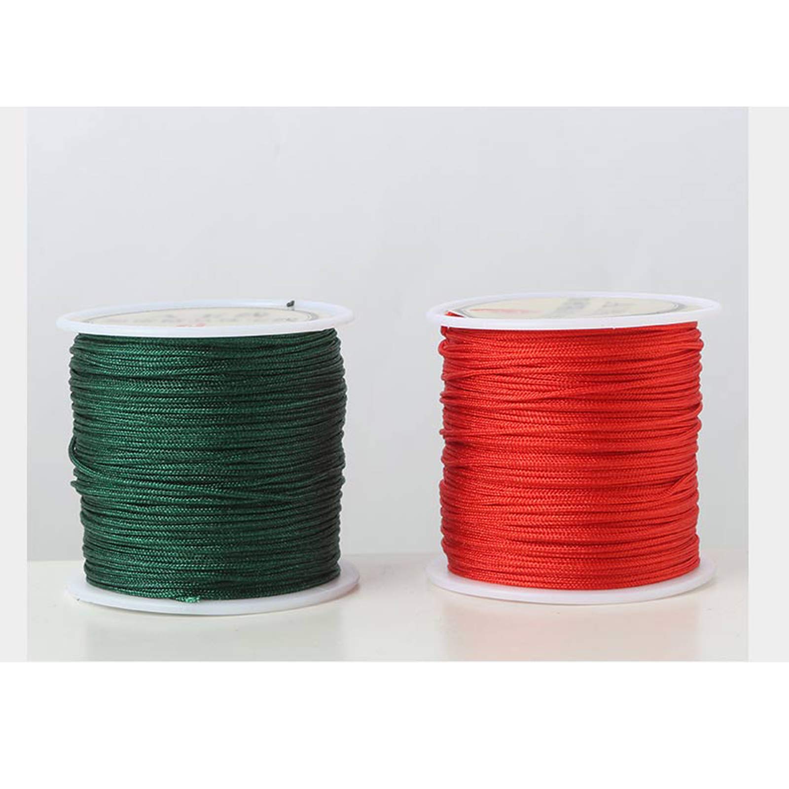 0.8mm Beading Thread Cord - 20 Meters Jewelry Making String for Bracelets & Necklaces - Strong Red Craft Wire for DIY Beading, Sewing and Macrame Projects