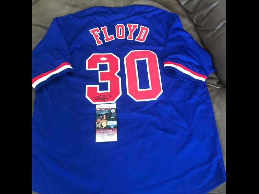 Authentic CLIFF FLOYD Montreal Expos #30 Signed Autographed Baseball Jersey with JSA COA AA70402 - Perfect for Sports Memorabilia Collectors & Baseball Fans Display