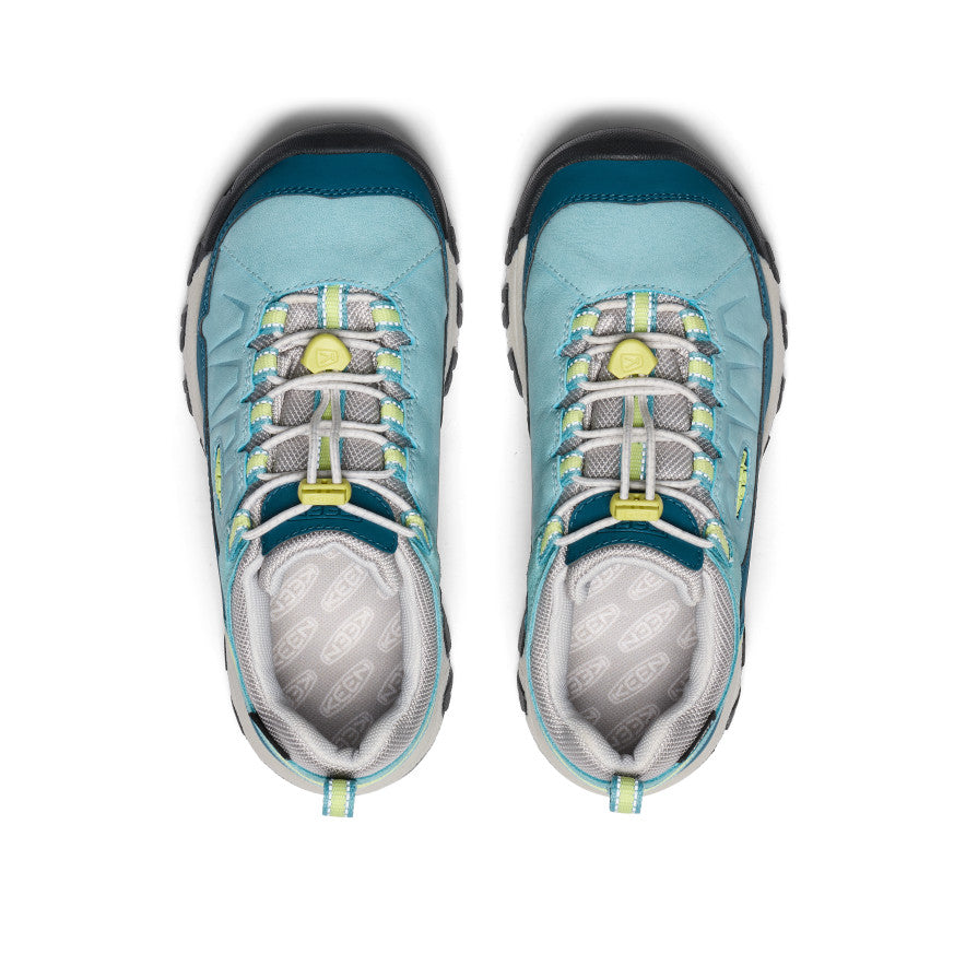 Big Kids' Targhee IV Waterproof Hiking Shoes | Reef Waters/Daiquiri Green | Durable Outdoor Adventure Footwear for Boys & Girls
