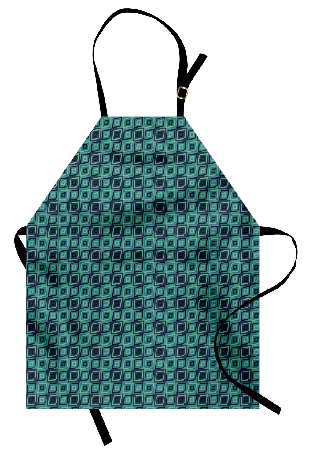 Ambesonne Abstract Apron - Adjustable Unisex Kitchen Bib for Cooking & Gardening - Seafoam Blue