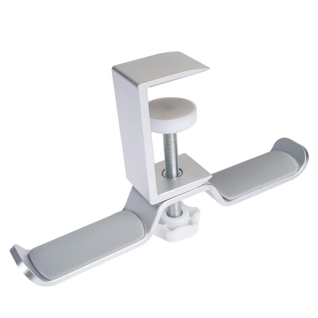 Premium Aluminum Alloy Rotatable Headphone Stand Holder - Dual Earphone Mount for Gaming Headsets & Studio Headphones | Perfect for Desk Organization & Gaming Setup Accessories