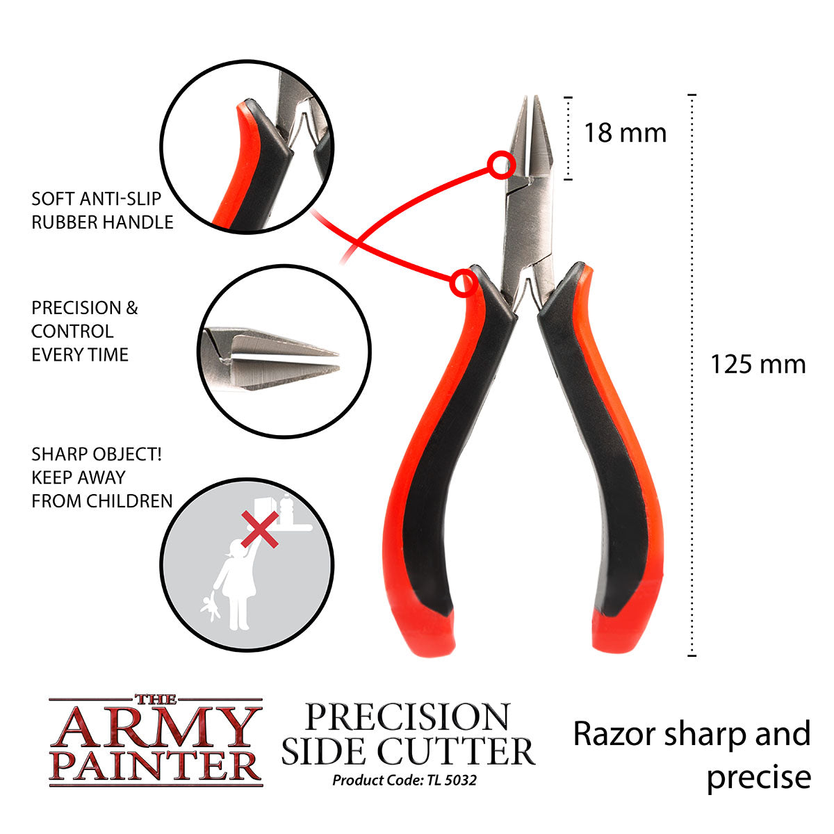 Precision Side Cutter - Professional Wire Cutting Pliers for Electronics, Jewelry & DIY Projects | High-Quality Flush Cutters for Clean Cuts | Perfect for Crafting, Model Building & Electrical Work