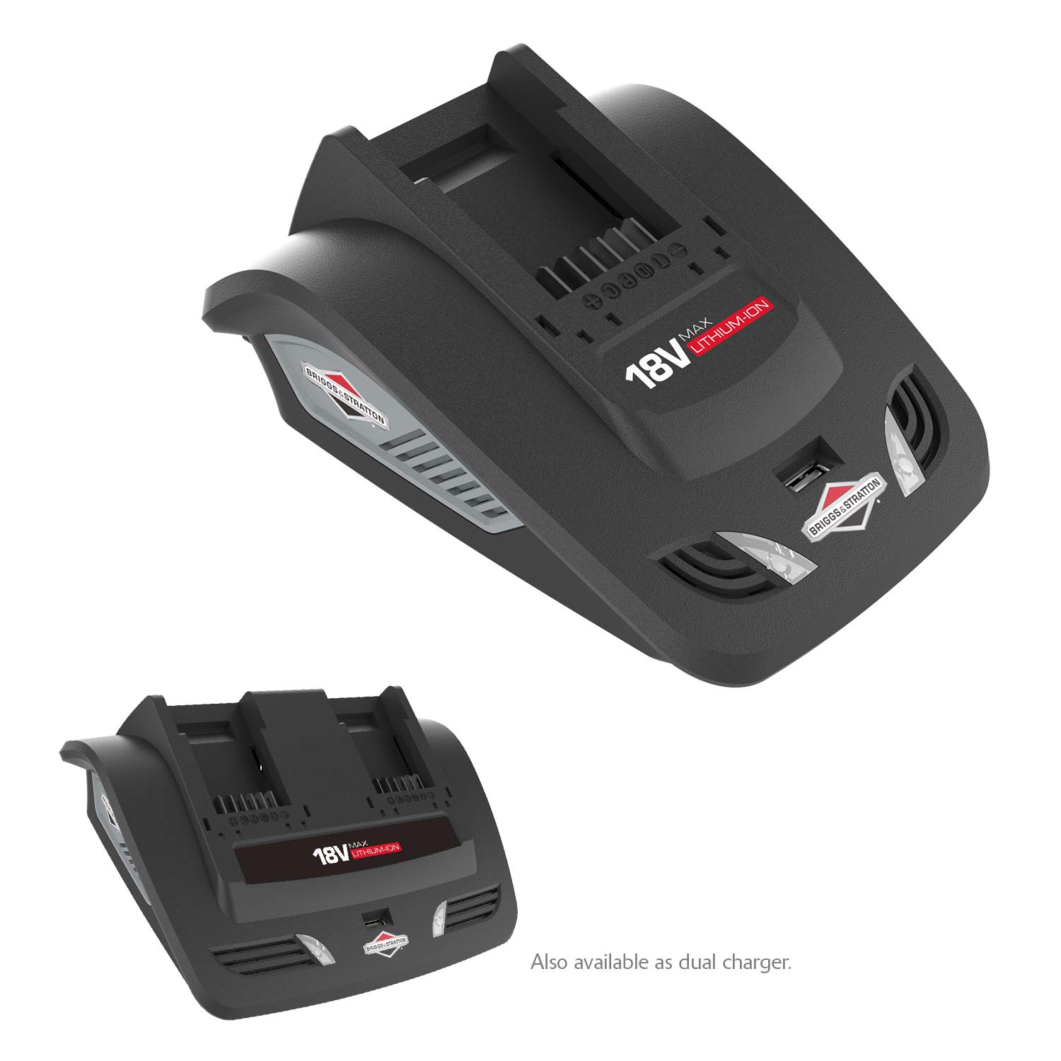 Briggs & Stratton 1697083 18V Battery Charger - Fast Charging for Power Tools & Outdoor Equipment - Perfect for Lawn Mowers, Trimmers & Power Tools