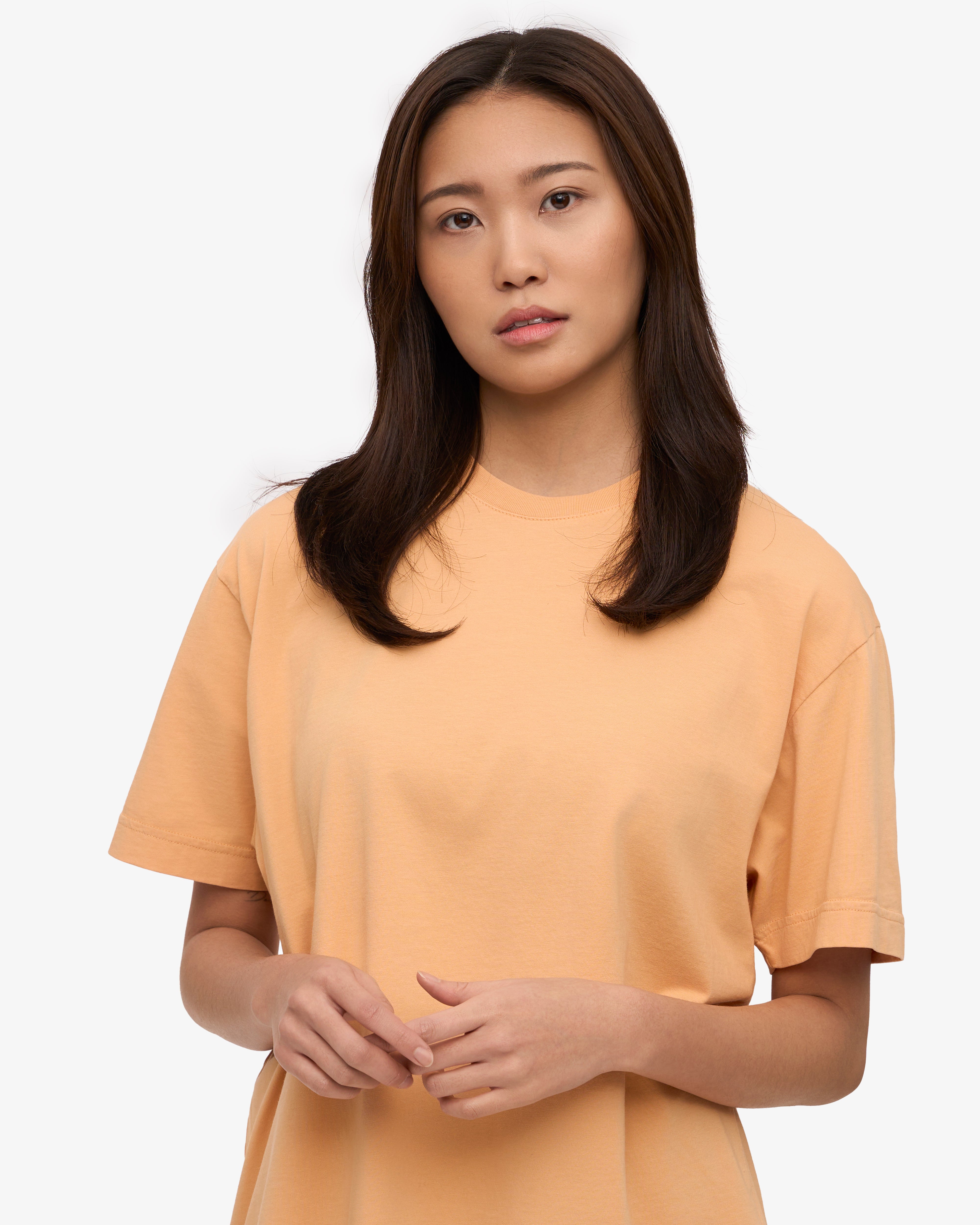 Organic Oversized T-Shirt for Women - Soft & Comfortable Sandstone Orange Cotton Tee - Perfect for Casual Wear, Loungewear & Everyday Outfits