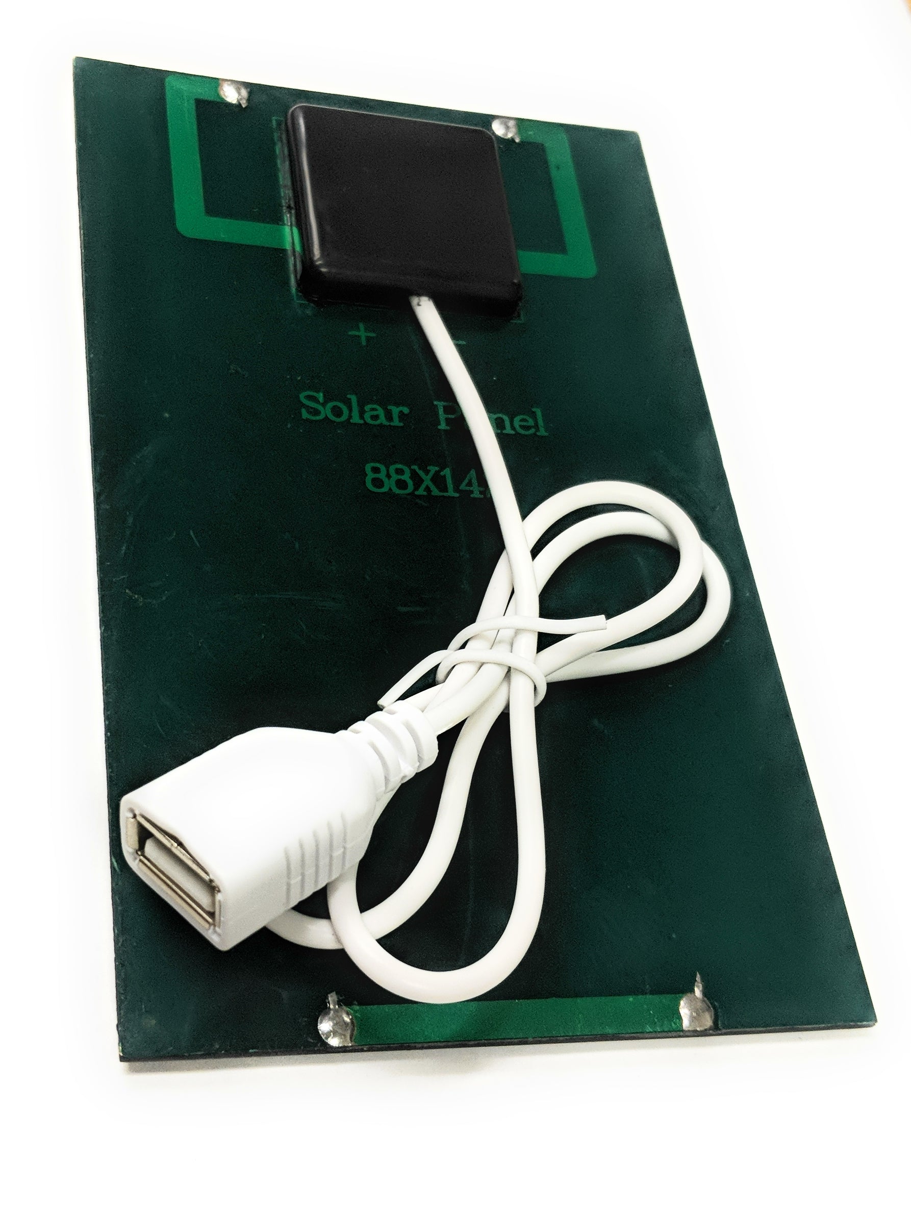 6x3.5 Inch Small Solar Panel with 5V Regulator & USB Connector - Portable Solar Charger for Phones, Camping, Hiking, and Outdoor Activities