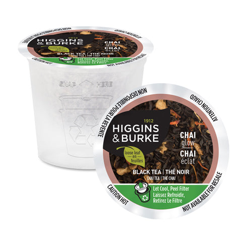 Premium Higgins & Burke Chai Glow Loose Leaf Tea - 24 Single Serve Packets | Authentic Masala Chai Blend | Perfect for Morning Boost, Afternoon Relaxation & Office Tea Time