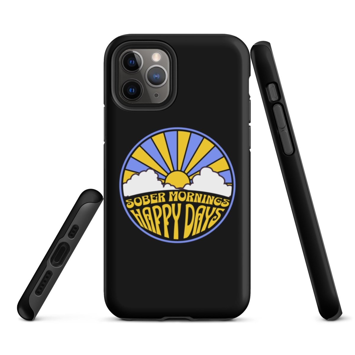 Tough iPhone® Case for Protection - Durable & Stylish for Sober Mornings & Happy Days | Perfect for Daily Use, Work & Outdoor Activities