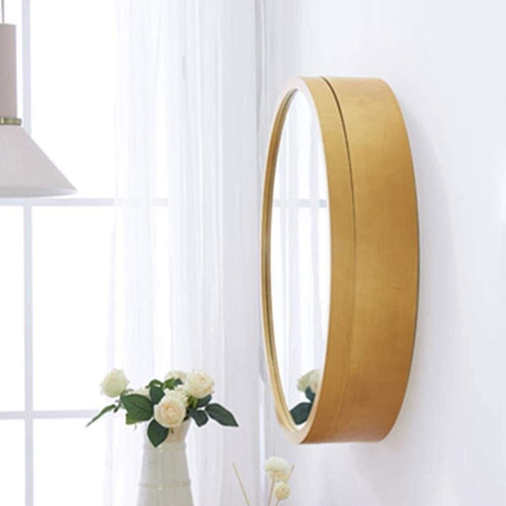 JUCK Gold Round Wall Mounted Bathroom Mirror Medicine Cabinet - 19.7 Inch Single Door Storage for Bathroom & Kitchen Organization - Perfect for Small Spaces, Vanities & Modern Home Decor